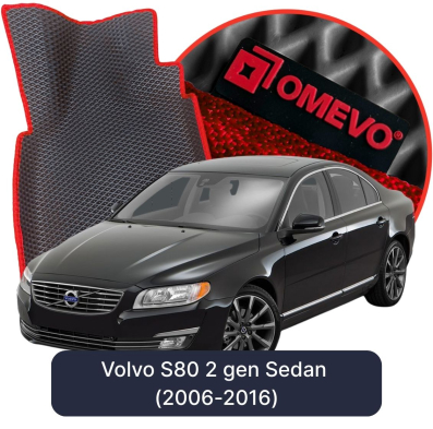 OMEVO EVA car mats for Volvo S80 2 gen Sedan (2006-2016)