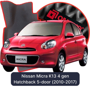 OMEVO 5D Pro EVA Mats for Nissan Micra K13 4 gen Hatchback 5-door (2010-2017)