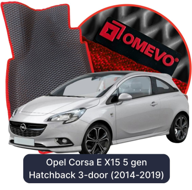 OMEVO EVA car mats for Opel Corsa E X15 5 gen Hatchback 3-door (2014-2019)