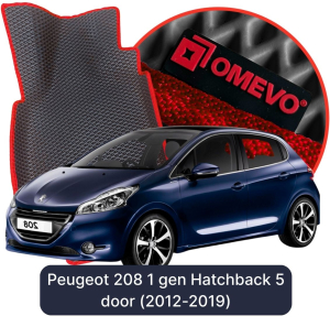 OMEVO 5D Pro EVA Mats for Peugeot 208 1 gen Hatchback (2012-2019)