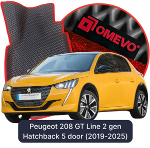 OMEVO 5D Pro EVA Mats for Peugeot 208 GT Line 2 gen Hatchback 5-door (2019-2025)