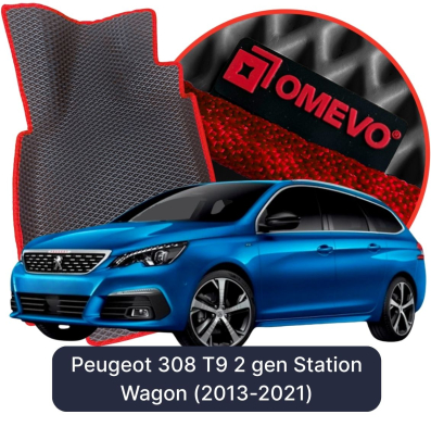OMEVO EVA car mats for Peugeot 308 T9 2 gen Station Wagon (2013-2021)
