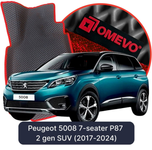 OMEVO 5D Pro EVA Mats for Peugeot 5008 7-seater P87 2 gen SUV (2017-2024)