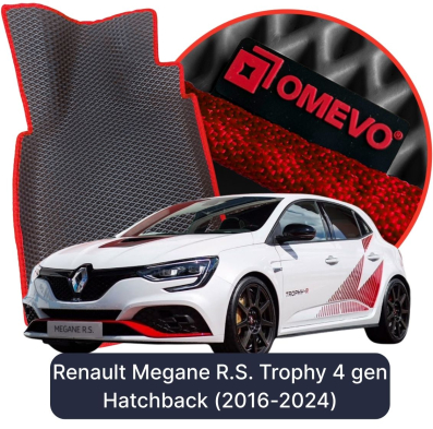 OMEVO EVA car mats for Renault Megane R.S. Trophy 4 gen Hatchback 5 doors (2016-2024)