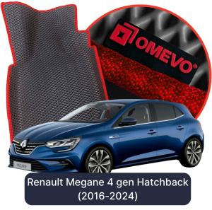OMEVO 5D Pro EVA Mats for Renault Megane 4 gen Hatchback 5 doors (2016-2024)