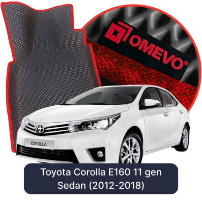 OMEVO EVA car mats for Toyota Corolla E160 11 gen Sedan (2012-2018)