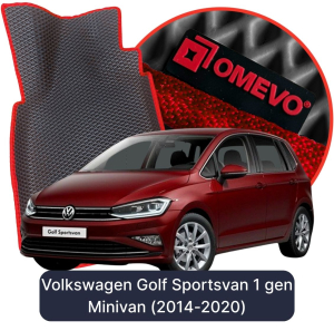 OMEVO 5D Pro EVA Mats for Volkswagen Golf Sportsvan 1 gen Minivan (2014-2020)
