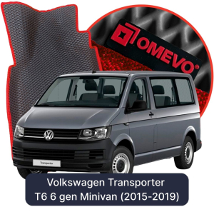 OMEVO 5D Pro EVA Mats for Volkswagen Transporter 5-seater T6 6 gen Minivan (2015-2019)