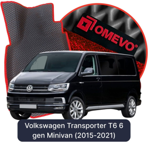 OMEVO 5D Pro EVA Mats for Volkswagen Transporter 9-seater T6 6 gen Minivan (2015-2021)