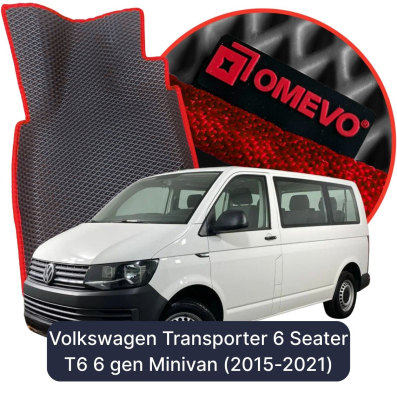 OMEVO EVA car mats for Volkswagen Transporter 6 Seater T6 6 gen Minivan (2015-2021)