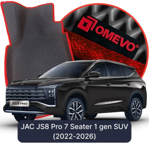 OMEVO 5D Pro EVA Mats for JAC JS8 Pro 7 Seater 1 gen SUV (2022-2026)