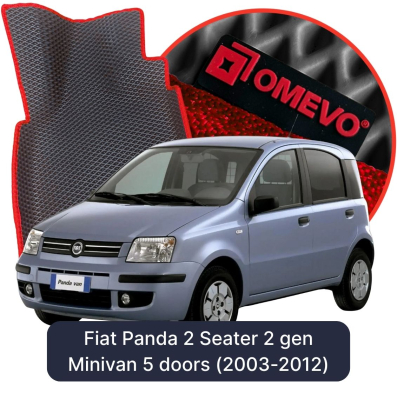 OMEVO EVA car mats for Fiat Panda 2 Seater 2 gen Minivan 5 doors (2003-2012)