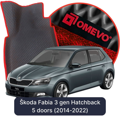 OMEVO EVA car mats for Škoda Fabia 3 gen Hatchback 5 doors (2014-2022)