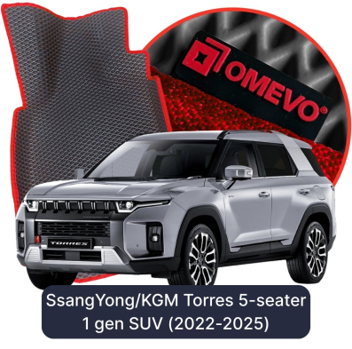 OMEVO EVA car mats for SsangYong/KGM Torres 5-seater 1 gen SUV (2022-2025)