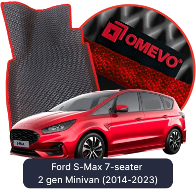 OMEVO EVA car mats for Ford S-Max 7-seater 2 gen Minivan (2014-2023)