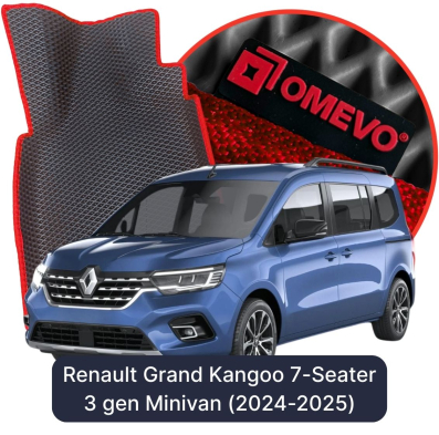 OMEVO EVA car mats for Renault Grand Kangoo 7-Seater 3 gen Minivan (2024-2025)
