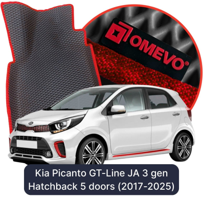 OMEVO EVA car mats for Kia Picanto GT-Line JA 3 gen Hatchback 5 doors (2017-2025)