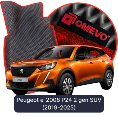 OMEVO EVA car mats for Peugeot e-2008 P24 2 gen SUV (2019-2025)