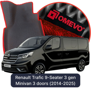 OMEVO 5D Pro EVA Mats for Renault Trafic 9-Seater 3 gen Minivan 3 doors (2014-2025)