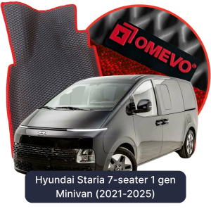 OMEVO 5D Pro EVA Mats for Hyundai Staria 7-seater 1 gen Minivan (2021-2025)