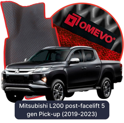 OMEVO EVA car mats for Mitsubishi L200 post-facelift 5 gen Pick-up (2019-2023)