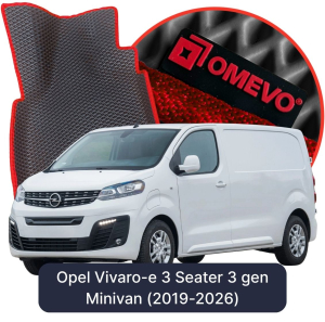 OMEVO 5D Pro EVA Mats for Opel Vivaro-e 3 Seater 3 gen Minivan (2019-2026)