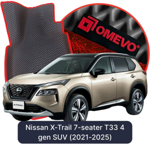 OMEVO 5D Pro EVA Mats for Nissan X-Trail 7-seater T33 4 gen SUV (2021-2025)