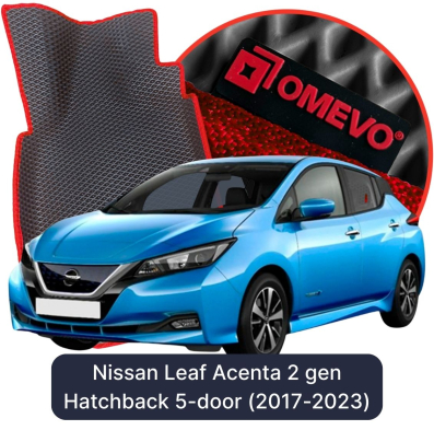 OMEVO EVA car mats for Nissan Leaf Acenta 2 gen Hatchback 5-door (2017-2023)