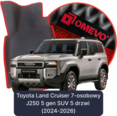 OMEVO EVA car mats for Toyota Land Cruiser 7-seater J250 5 gen SUV (2024-2026)