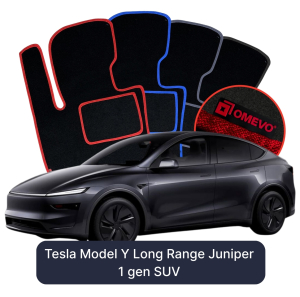 OMEVO Velour Car Mats for Tesla Model Y Long Range Juniper 1 gen SUV (2020-2026)