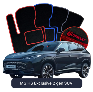 OMEVO Velour Car Mats for MG HS Exclusive 2 gen SUV (2024-2025)