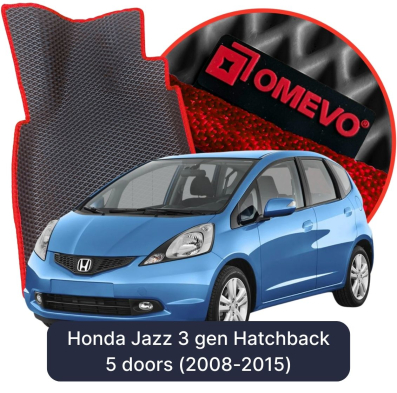 OMEVO EVA car mats for Honda Jazz 3 gen Hatchback (2008-2015)
