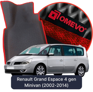 OMEVO 5D Pro EVA Mats for Renault Grand Espace 4 gen Minivan (2002-2014)