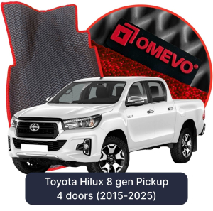 OMEVO 5D Pro EVA Mats for Toyota Hilux 8 gen Pickup 4 doors (2015-2025)