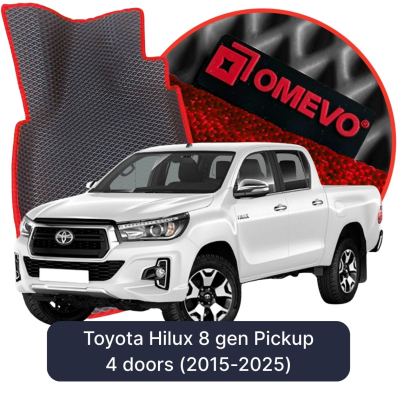 OMEVO EVA car mats for Toyota Hilux 8 gen Pickup 4 doors (2015-2025)