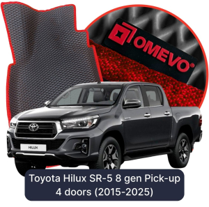 OMEVO 5D Pro EVA Mats for Toyota Hilux SR-5 8 gen Pickup 4 doors (2015-2025)