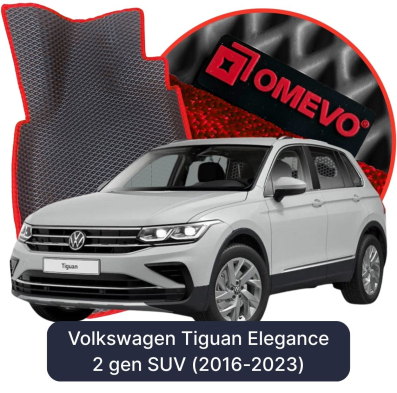 OMEVO EVA car mats for Volkswagen Tiguan Elegance 2 gen SUV (2016-2023)
