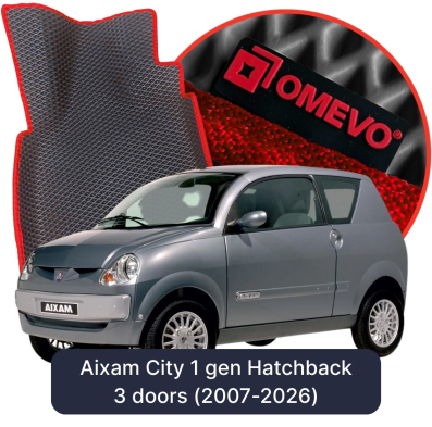 OMEVO EVA car mats for Aixam City 1 gen Hatchback 3 doors (2007-2025)