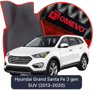 OMEVO 5D Pro EVA Mats for Hyundai Grand Santa Fe 6-seater 3 gen SUV (2013-2020)