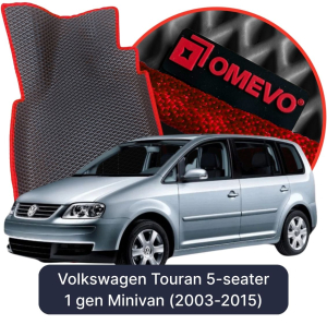 OMEVO 5D Pro EVA Mats for Volkswagen Touran 5-seater 1 gen Minivan (2003-2015)