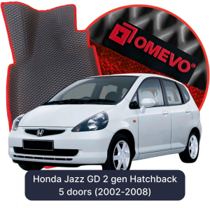 OMEVO 5D Pro EVA Mats for Honda Jazz GD 2 gen Hatchback 5 doors (2002-2008)