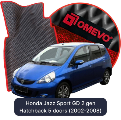 OMEVO EVA car mats for Honda Jazz Sport GD 2 gen Hatchback 5 doors (2002-2008)