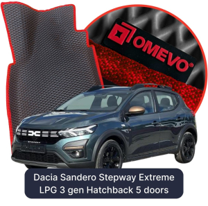 OMEVO 5D Pro EVA Mats for Dacia Sandero Stepway Extreme LPG 3 gen Hatchback 5 doors (2020-2026)