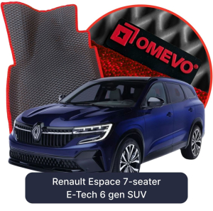 OMEVO 5D Pro EVA Mats for Renault Espace 7-Seater E-Tech 6 gen SUV (2023-2025)