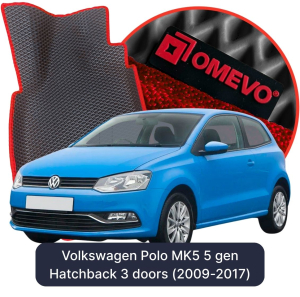 OMEVO 5D Pro EVA Mats for Volkswagen Polo MK5 5 gen Hatchback 3 doors (2009-2017)