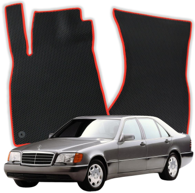 OMEVO EVA car mats for Mercedes-Benz S Class W140 3 gen Sedan Long (1991-1998)