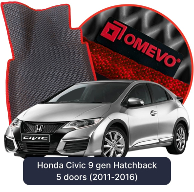 OMEVO EVA car mats for Honda Civic 9 gen Hatchback 5 doors (2011-2016)