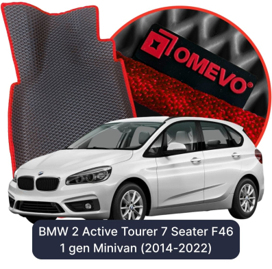 OMEVO EVA car mats for BMW 2 Active Tourer 7-seater F45 1 gen Minivan (2014-2022)