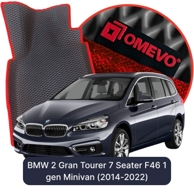 OMEVO EVA car mats for BMW 2 Gran Tourer 7 Seater F46 1 gen Minivan (2014-2022)
