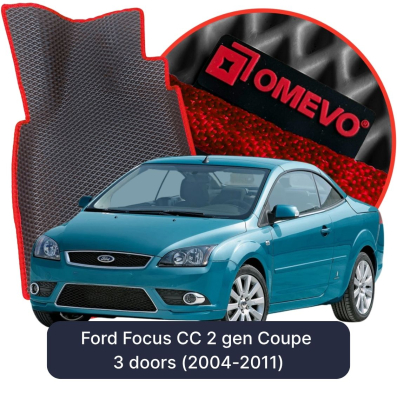 OMEVO EVA car mats for Ford Focus CC 2 gen Coupe 3 doors (2004-2011)